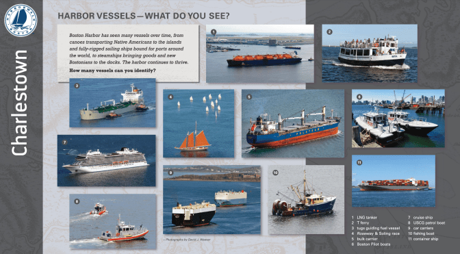 Signs by Friends of the Boston Harborwalk