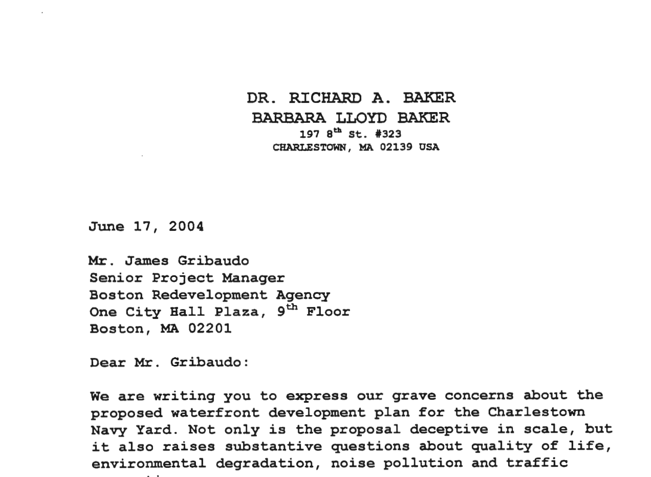 Not only is the proposal deceptive in scale, but it also raises substantive questions about quality of life, environmental degradation, noise pollution and traffic congestion. Letter 2004