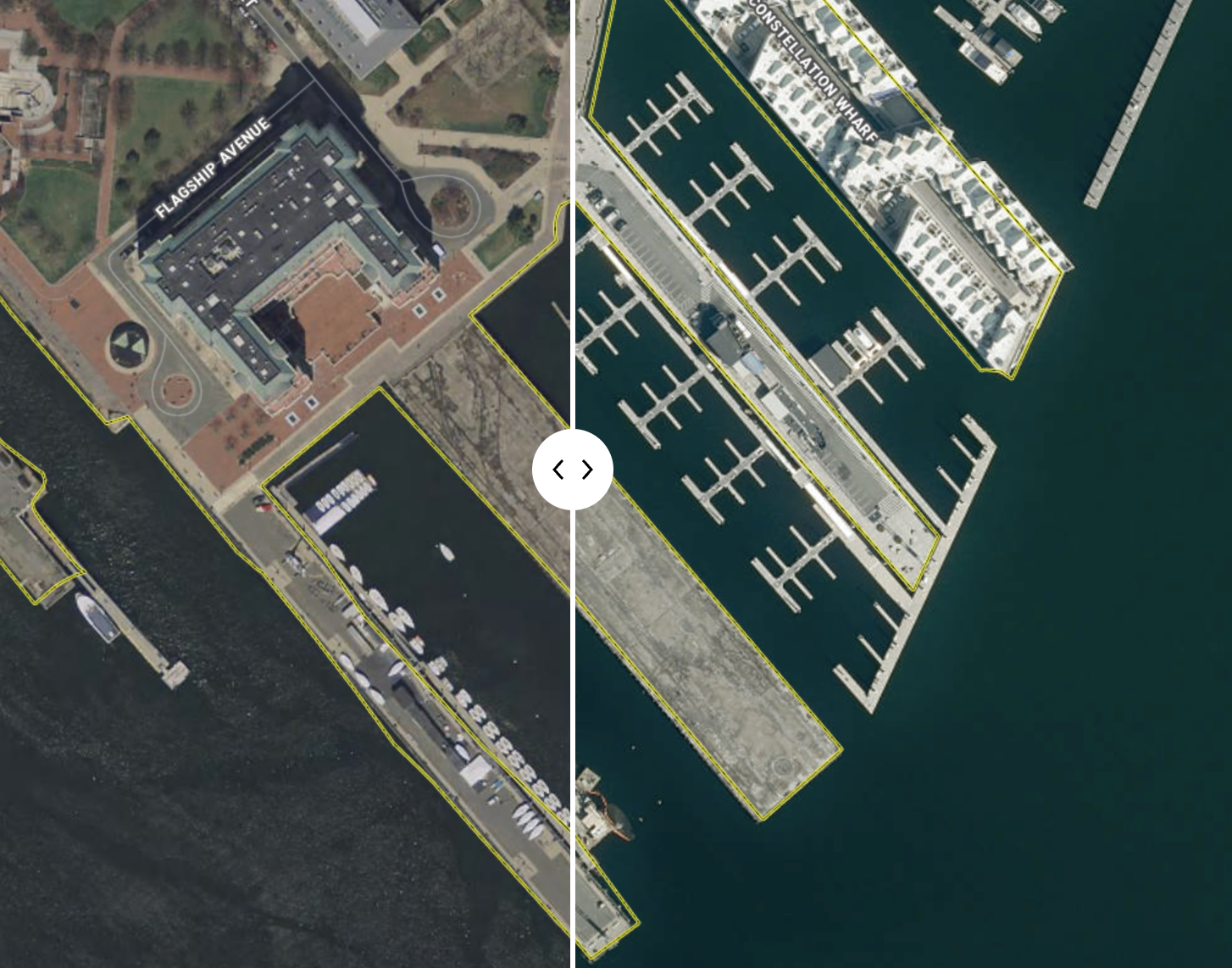 Compare Harbor Park 2014-2023 (Pier 6 Redevelopment)