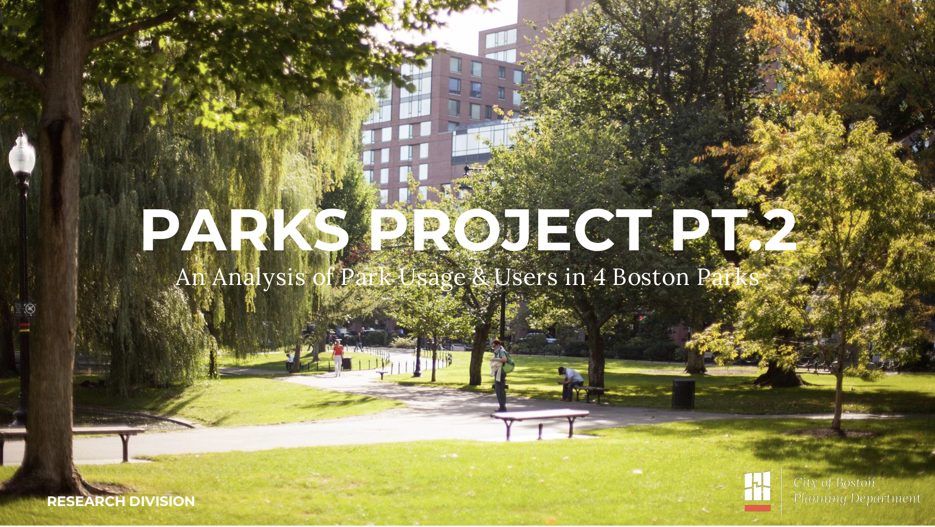 Environmental National Park Service Analysis of 4 Boston Parks – 2023