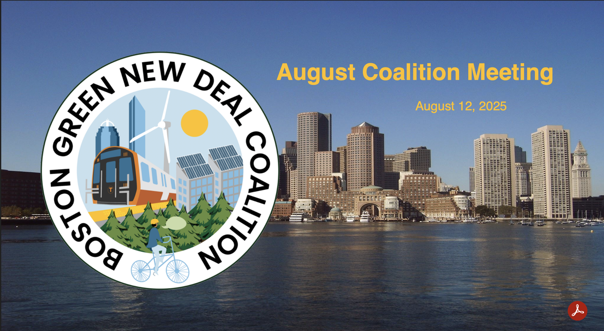 August 2025 Boston Green New Deal Coalition Meeting Slides